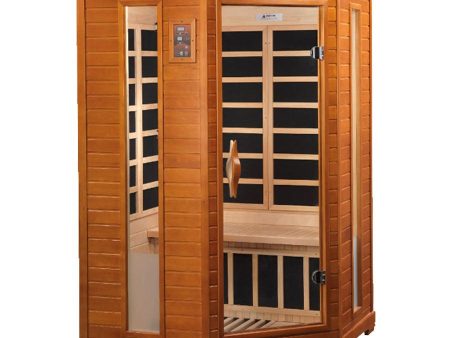 Dynamic Heming 2-Person Corner Low EMF FAR Infrared Sauna - Canadian Hemlock Online now